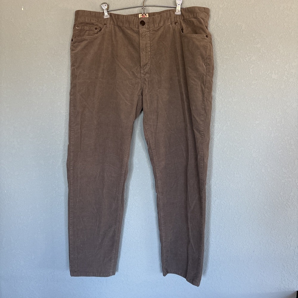 Faherty Pants Men 38x32 Grey Stretch Corduroy 5 Pocket Chino Trouser (37x30)